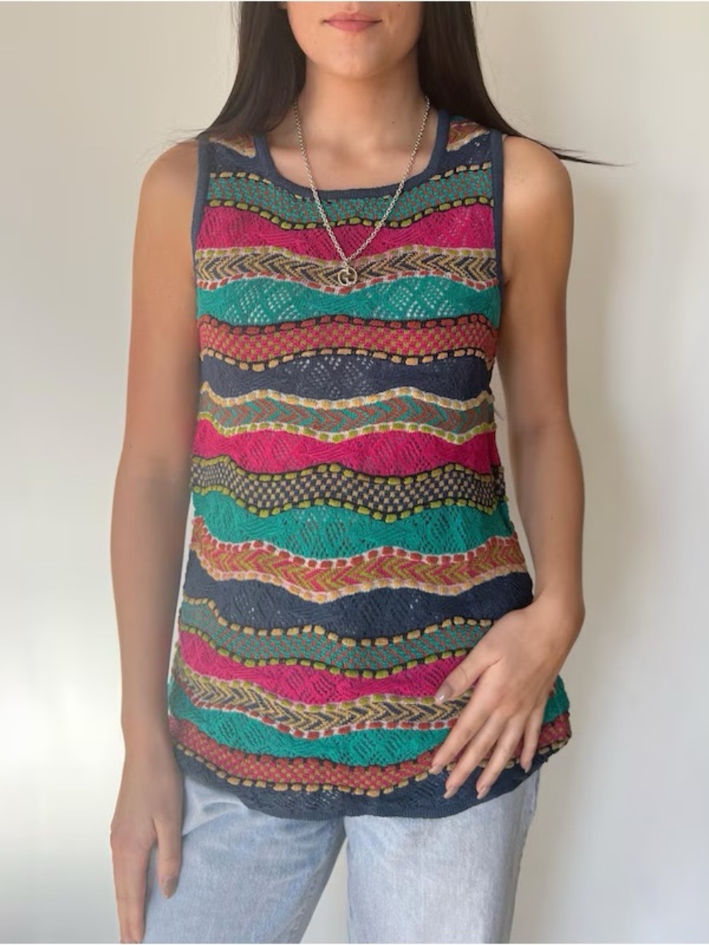 Vintage MISSONI Sweater Top Knit Tunic size S/M